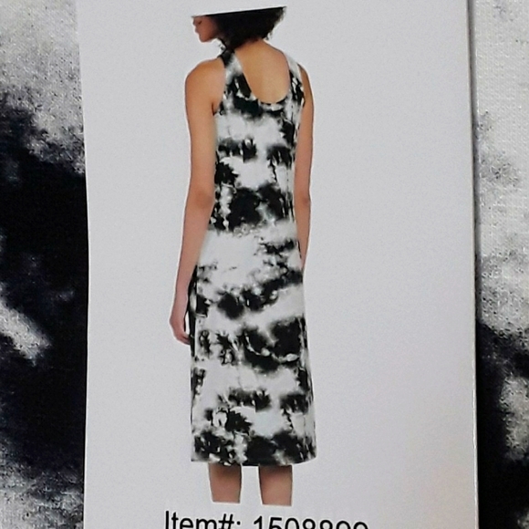 Matty M black white tie dye knit dress, M - Picture 3 of 5
